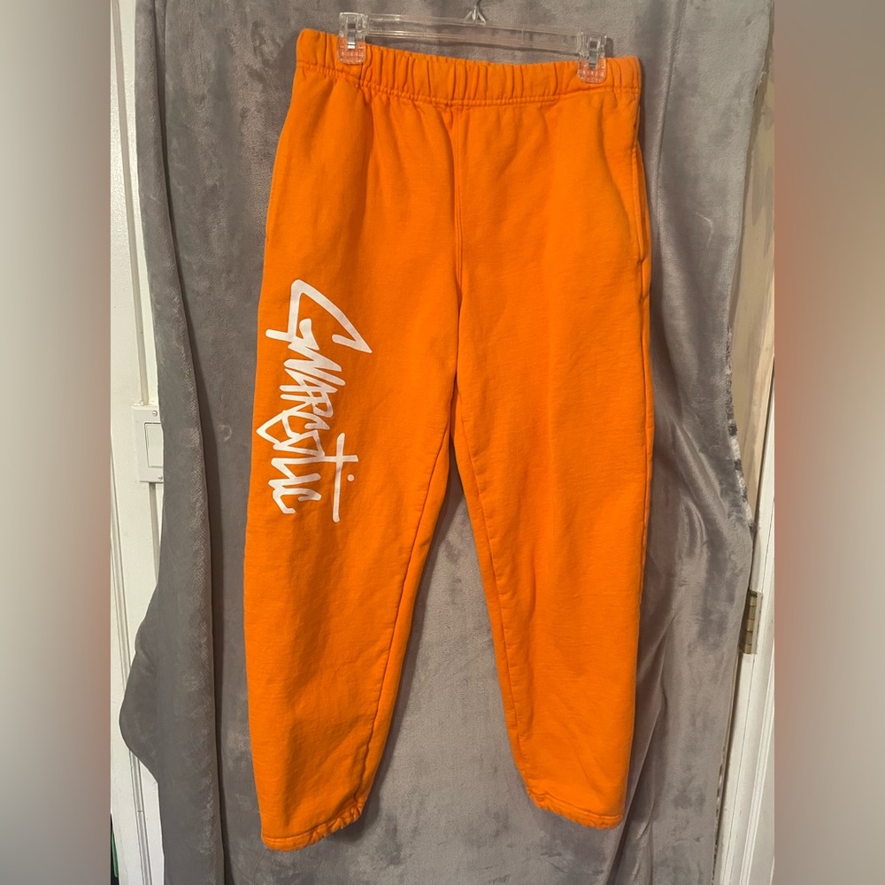 Gnarcotic heavy sweatpants. Size Small orange.